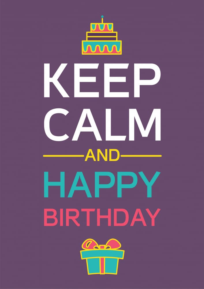 Keep Calm Happy Birthday by Marika Barsrsind β canvas wall art
