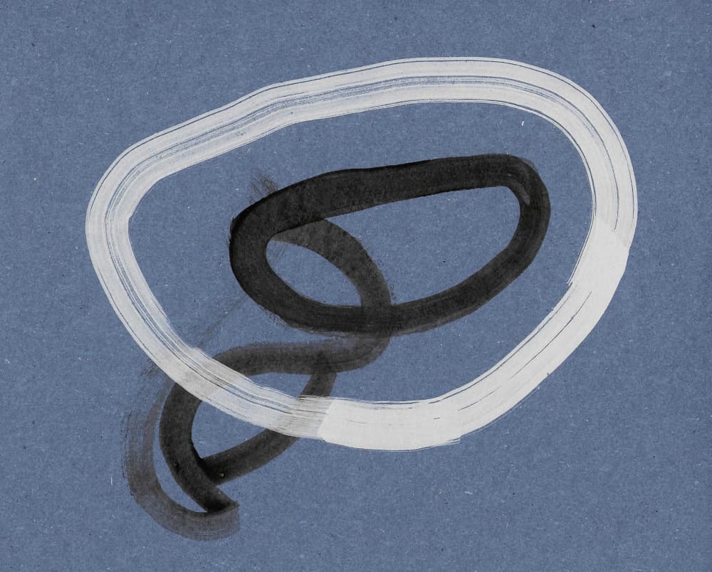 Blue Abstract Loops by Santhosh ch — canvas wall art