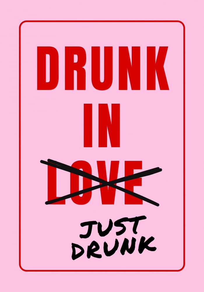 Just Drunk Not Love by Athene Fritsch — canvas wall art