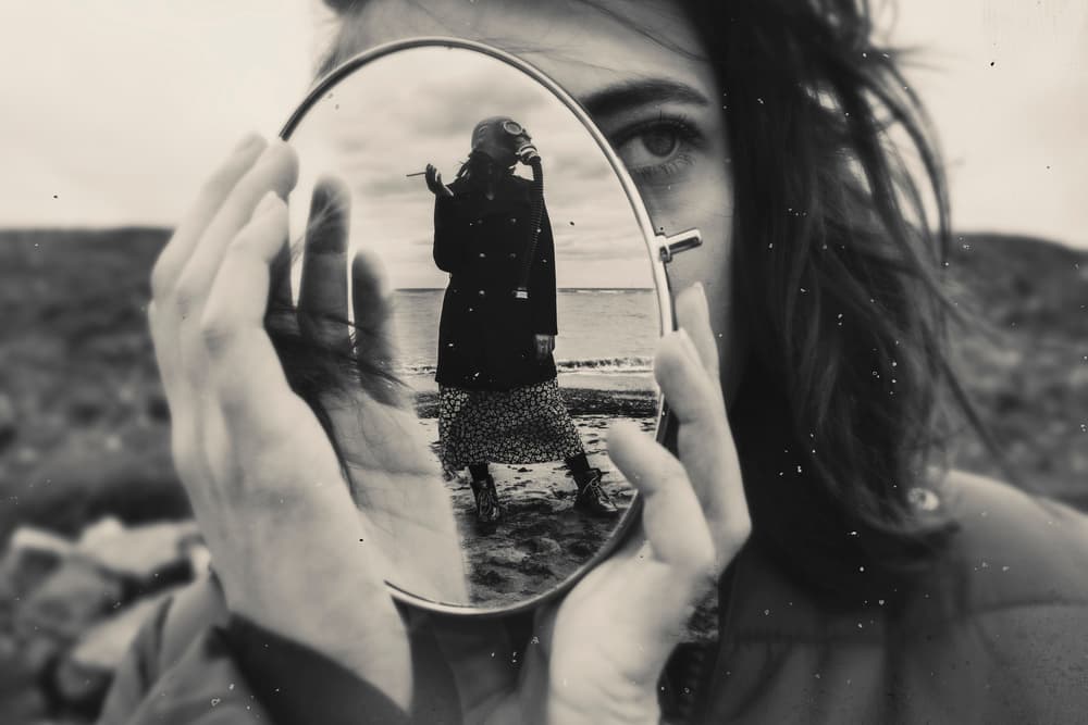Mystery in the Mirror by Bogdan Bouşcă — canvas wall art