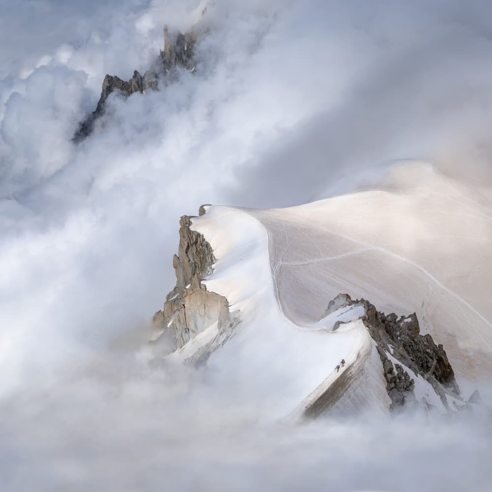 Snowy Mountain Ascent by Peter Svoboda MQEP — canvas wall art