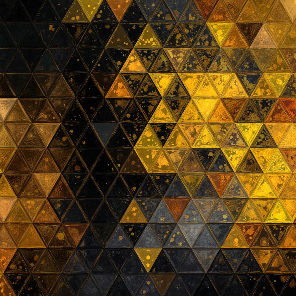 Geometric Gold and Black by Justyna Jaszke — canvas wall art