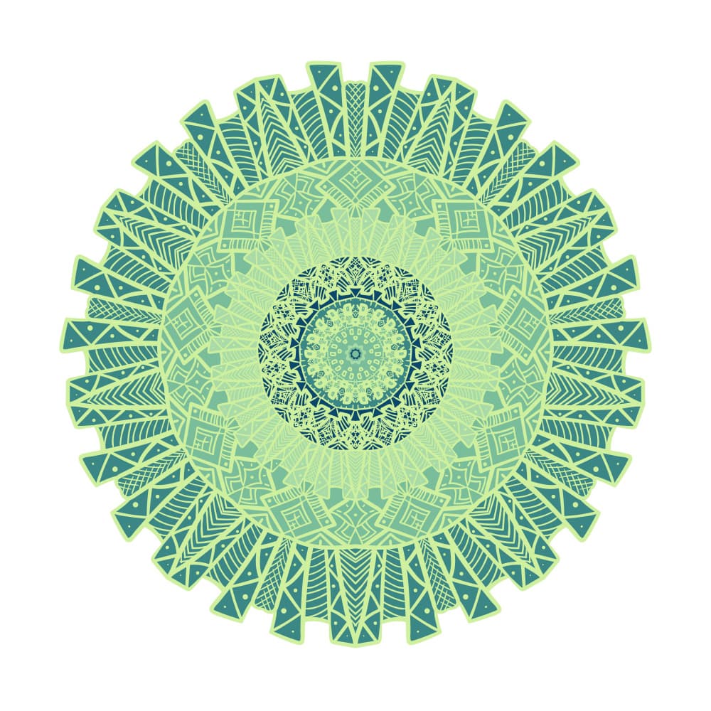 Intricate Green Mandala by Marika Barsrsind β canvas wall art