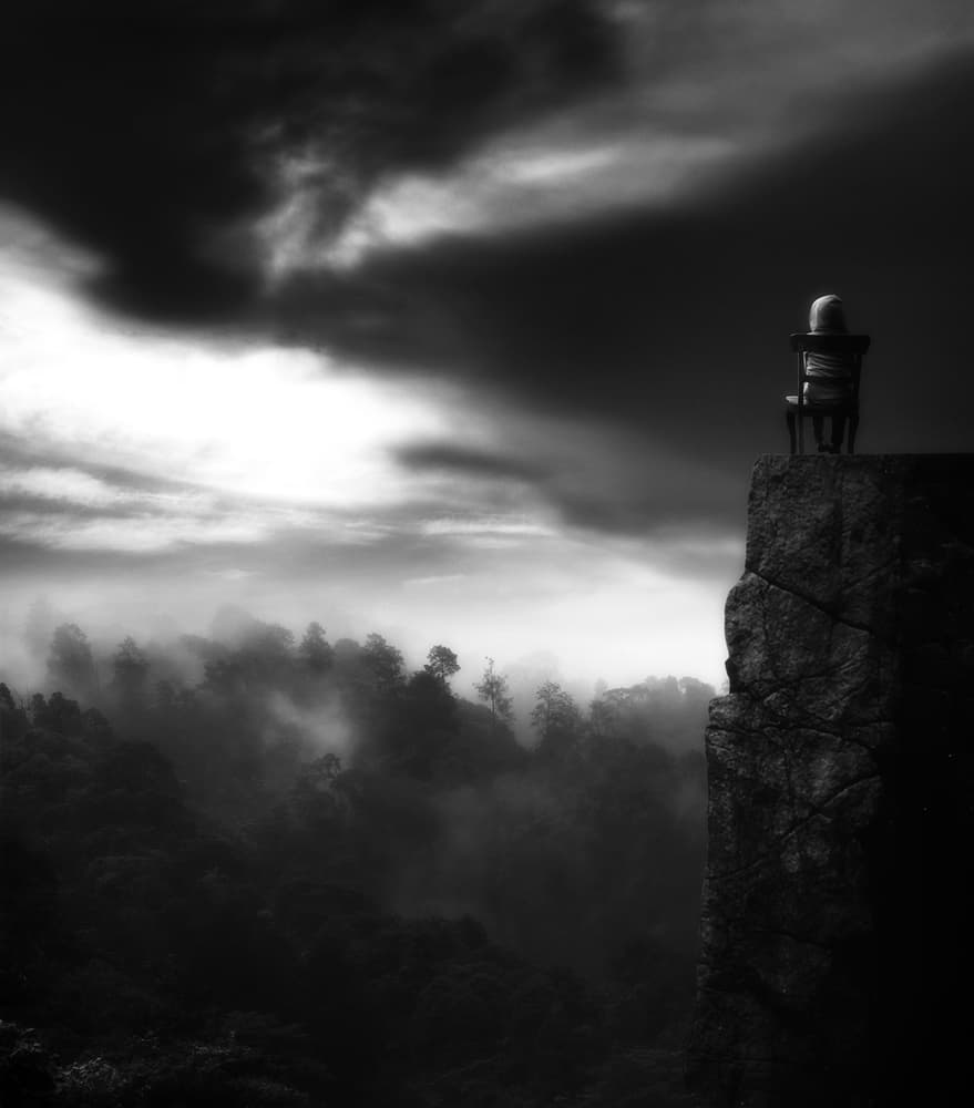 Misty Mountain Solitude by Hari Sulistiawan — canvas wall art