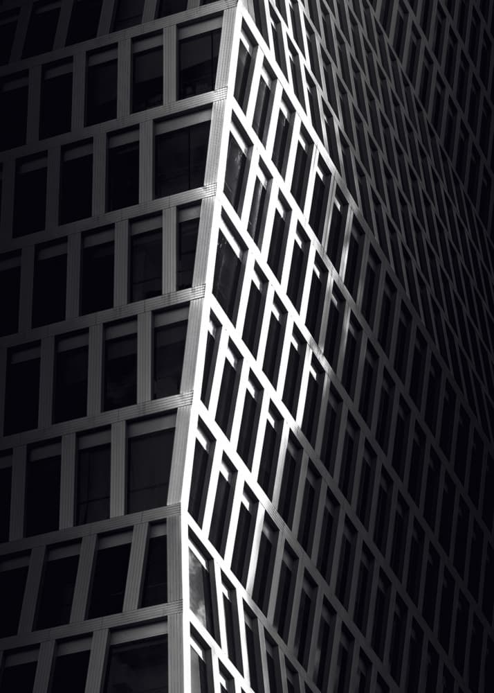 Modern Geometric Facade by Deming W — canvas wall art