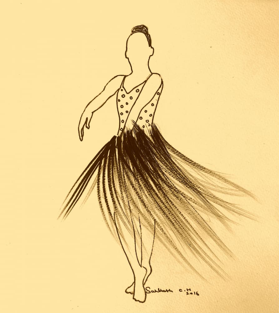 Graceful Ballerina Flow by Santhosh ch — canvas wall art