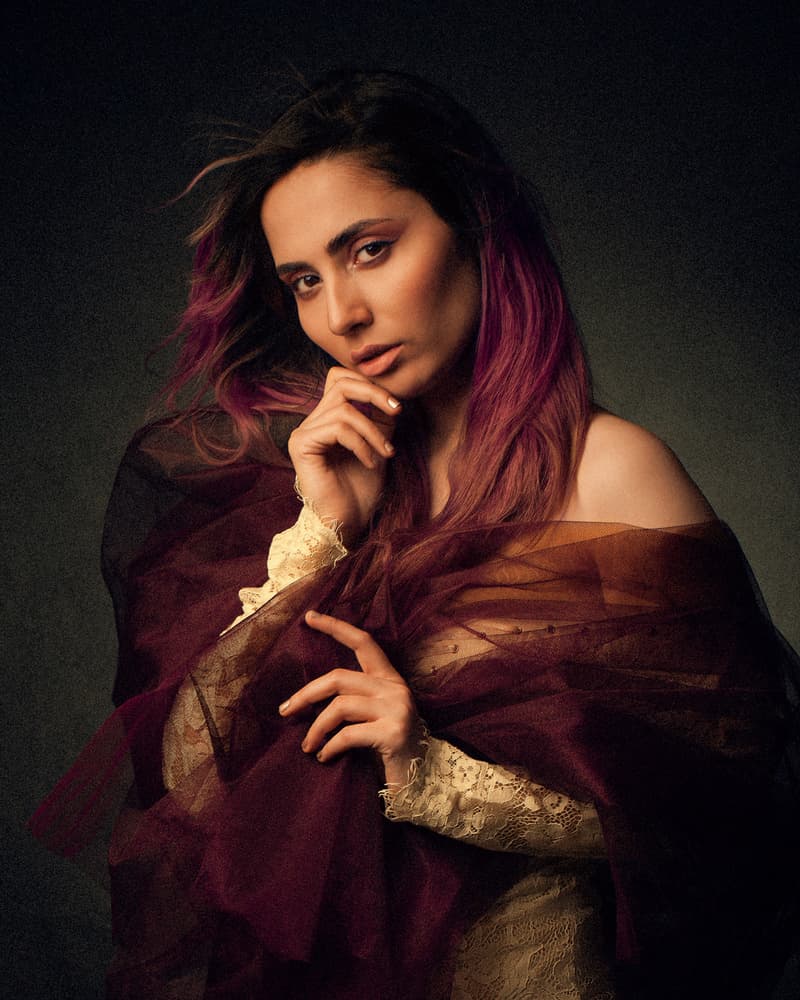 Elegant Draped Woman by Mehdi Mokhtari — canvas wall art