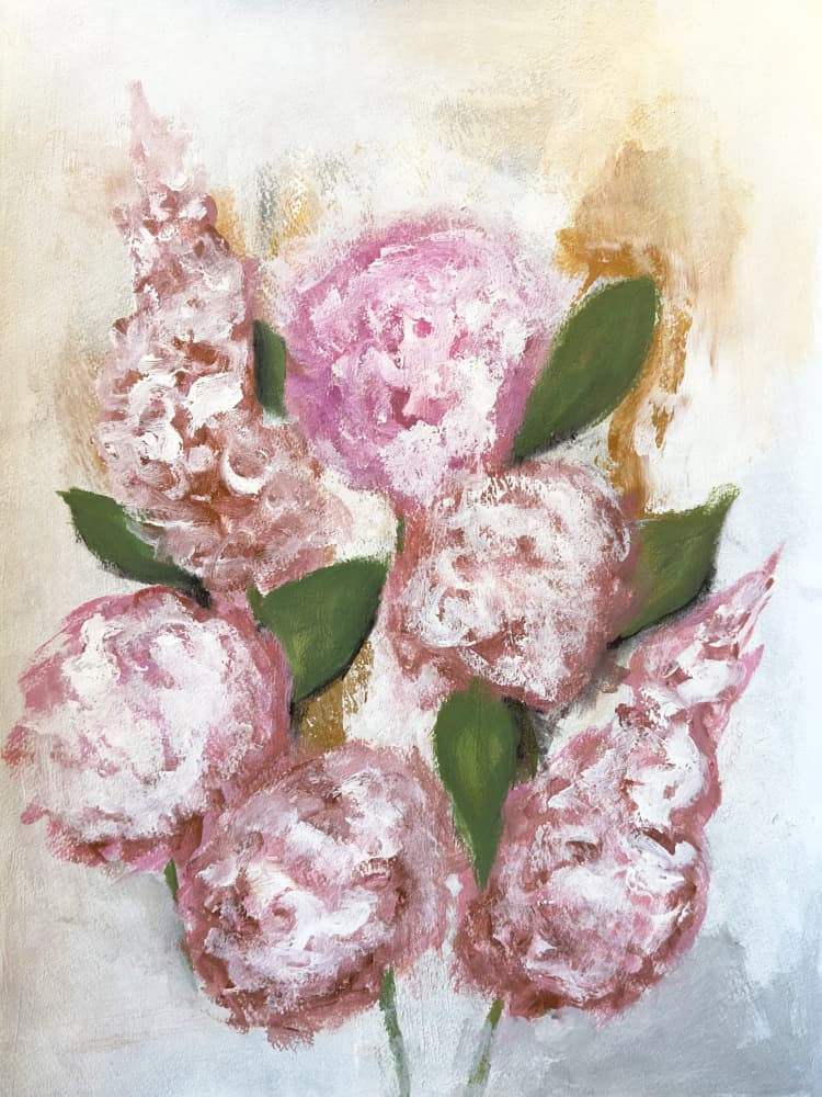Soft Pink Blooms by Breanna Megan Studio — canvas wall art