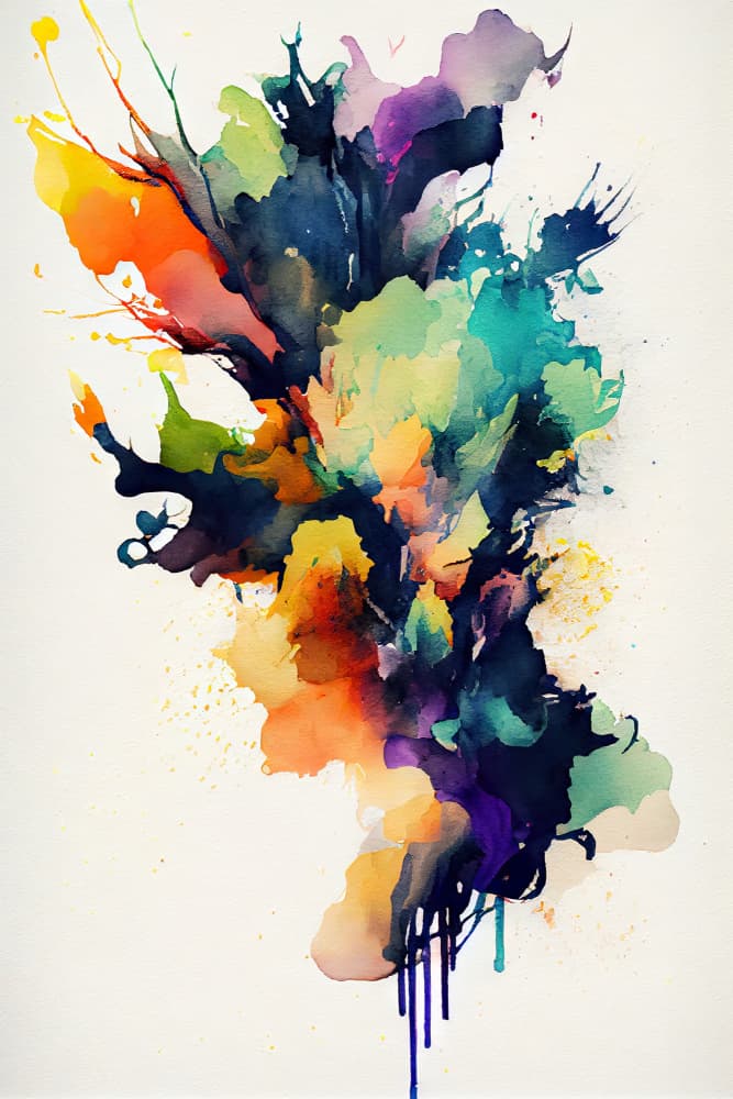 Vibrant Watercolor Burst by Mauro — canvas wall art