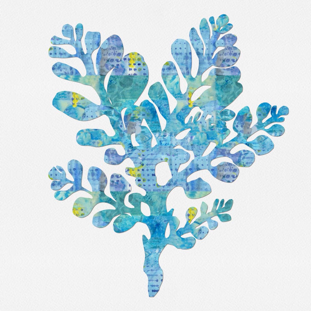 Vibrant Blue Coral by Laura H Gibson — canvas wall art