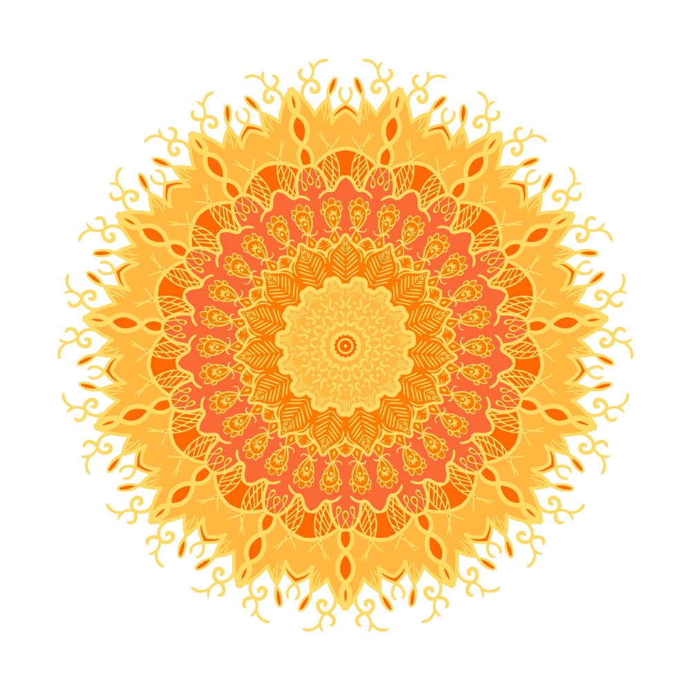 Warm Sun Mandala by Marika Barsrsind β canvas wall art