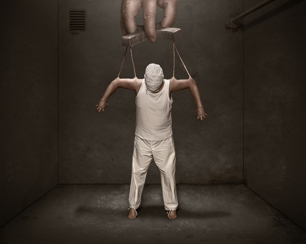 Controlled Human Puppet by Petri Damstén — canvas wall art