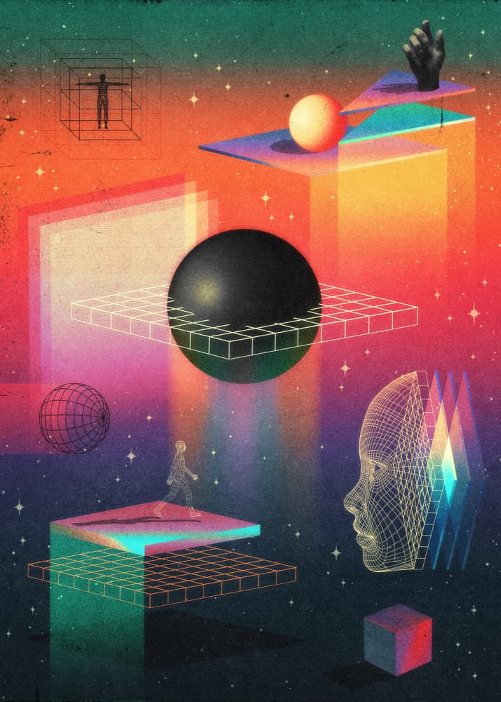 Cosmic Human Journey by Nibera — canvas wall art