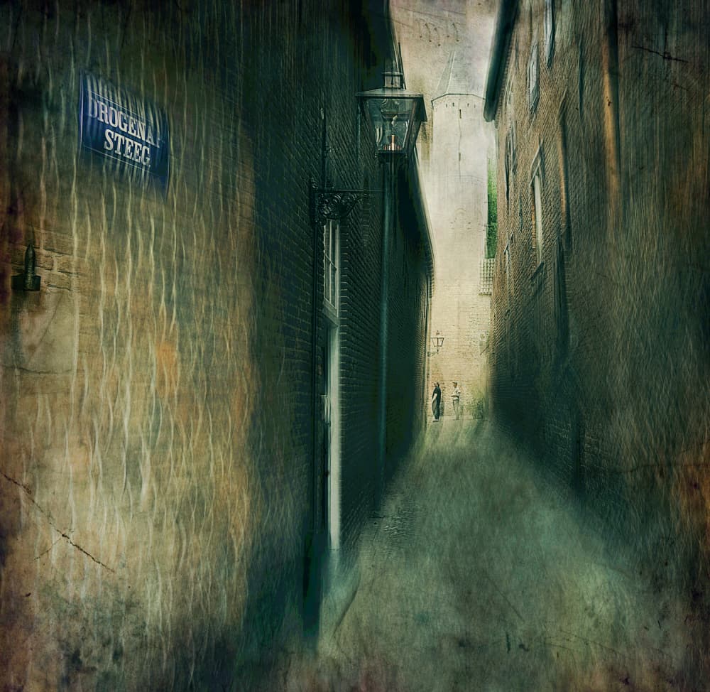 Mysterious Old Alley by Jan van der Linden — canvas wall art