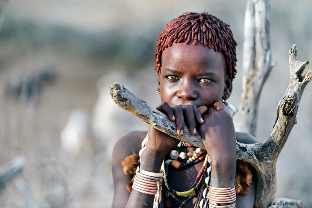 Hamer Tribe Portrait by Trevor Cole — canvas wall art