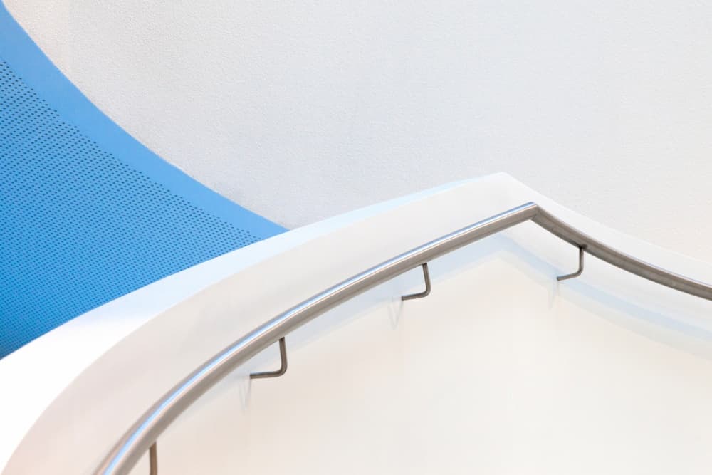 Modern Blue Curves by Jeroen van de Wiel — canvas wall art