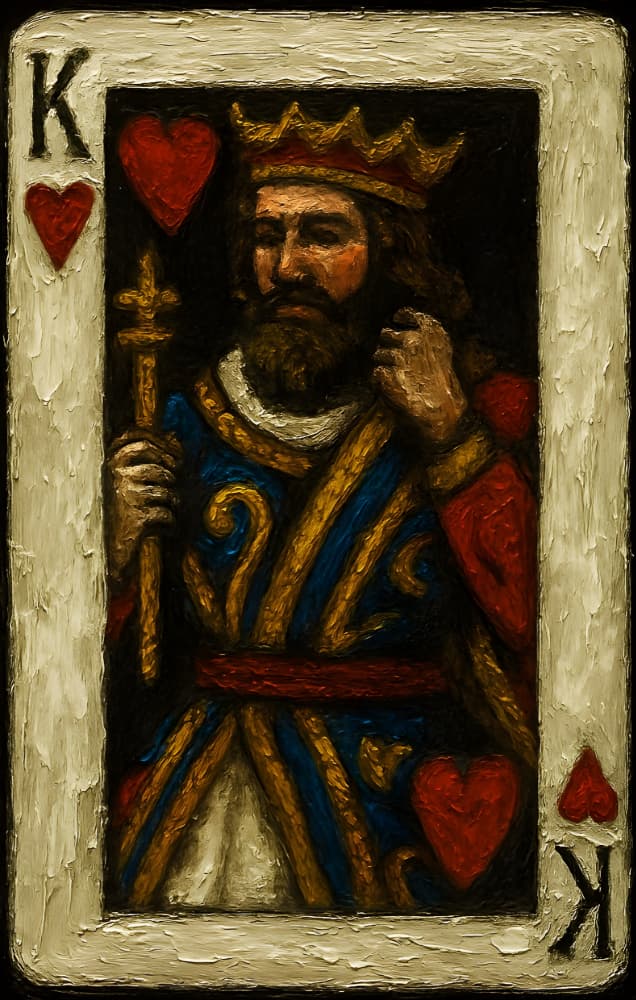 Regal King of Hearts by HUGO — canvas wall art