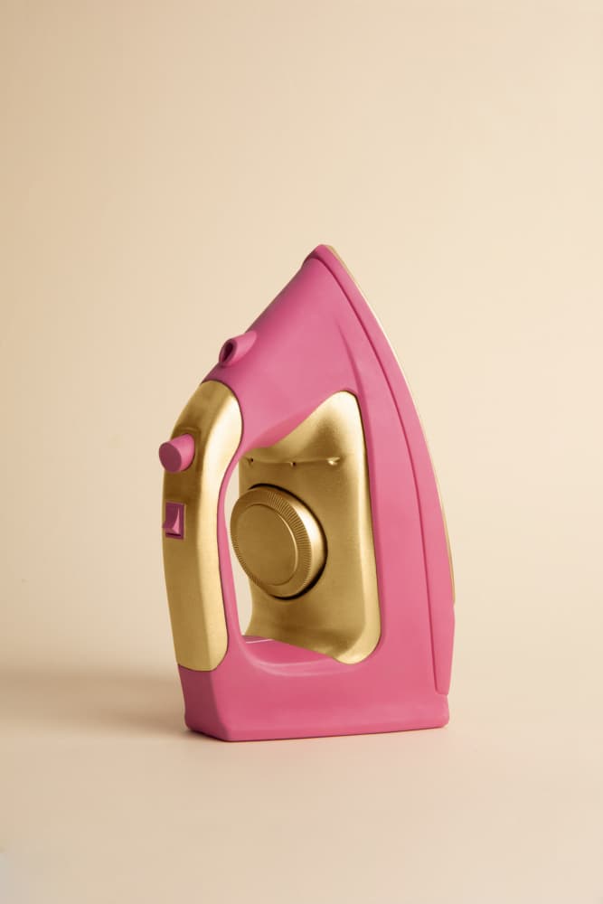 Pink and Gold Iron by Julia Ramiro — canvas wall art