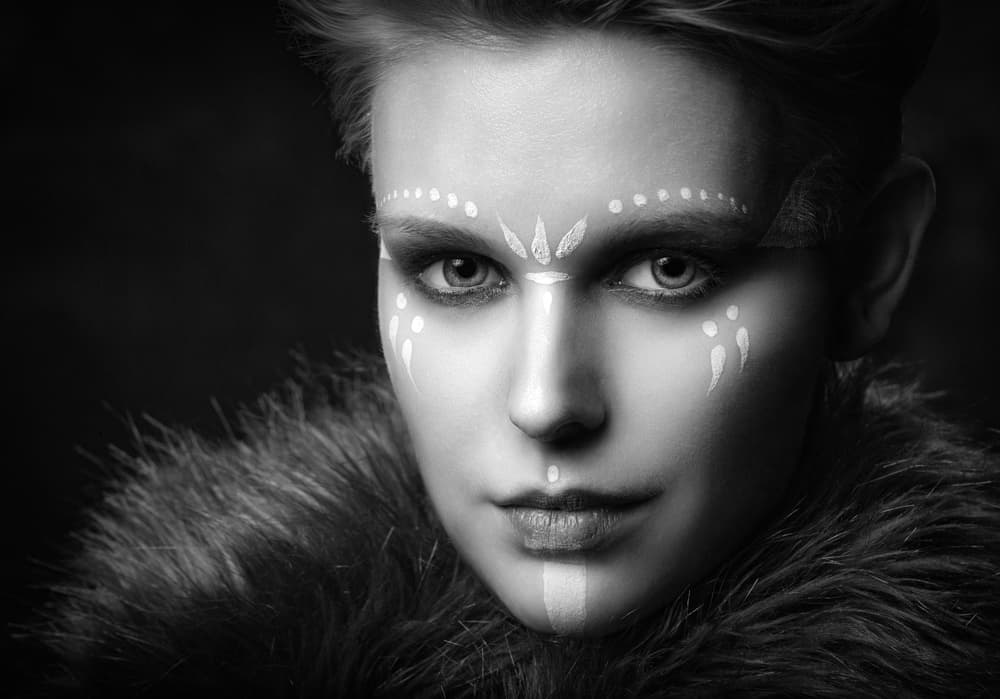 Intense Painted Gaze by Luc Stalmans — canvas wall art