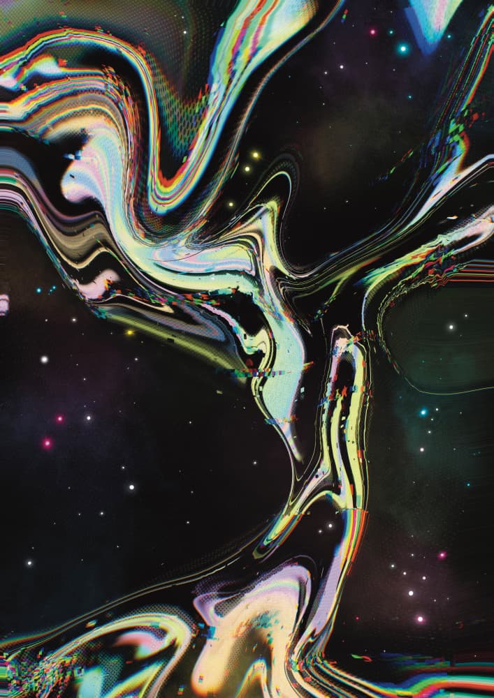 Cosmic Liquid Swirls by Amy Louise Baker — canvas wall art