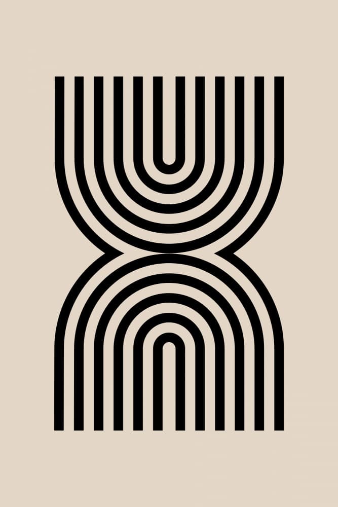 Modern Geometric Arcs by Melloi Art Prints — canvas wall art