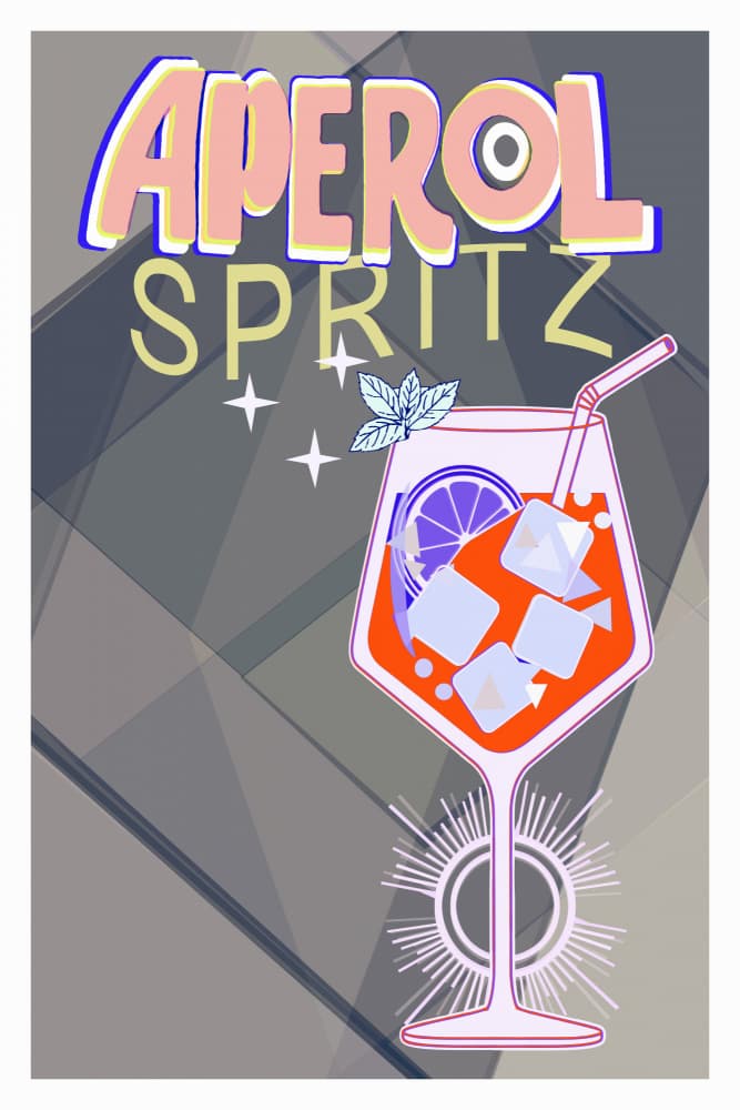 Refreshing Spritz Cocktail by casa cartissi — canvas wall art