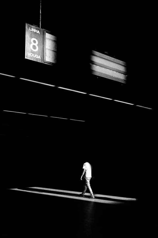 Lone Man Walking by Carlos Costa — canvas wall art