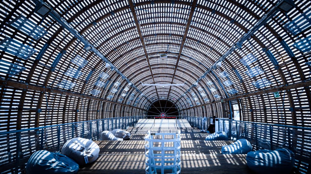 Slatted Light Tunnel by Linda Wride — canvas wall art