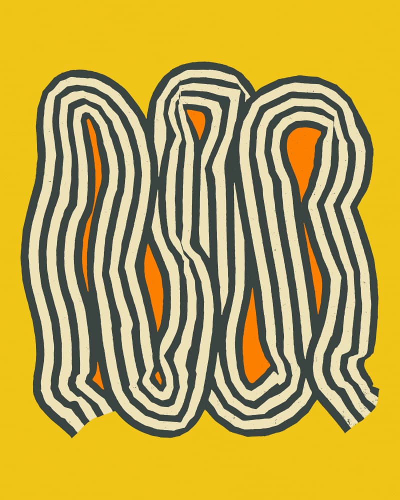 Flowing Abstract Stripes by Jazzberry Blue — canvas wall art