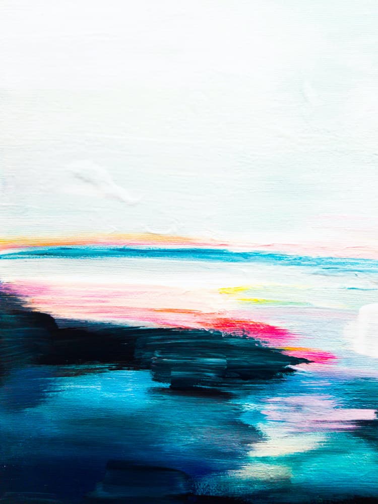 Vibrant Ocean Abstract by Ejaaz Haniff — canvas wall art