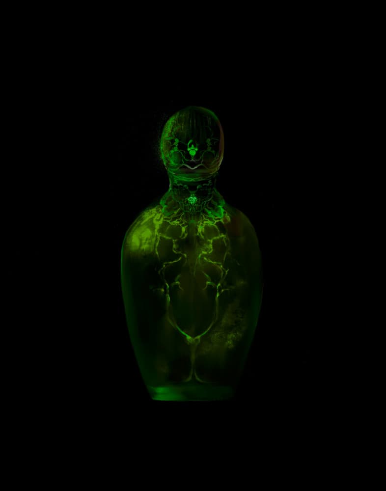 Green Glowing Figure by Josie George — canvas wall art