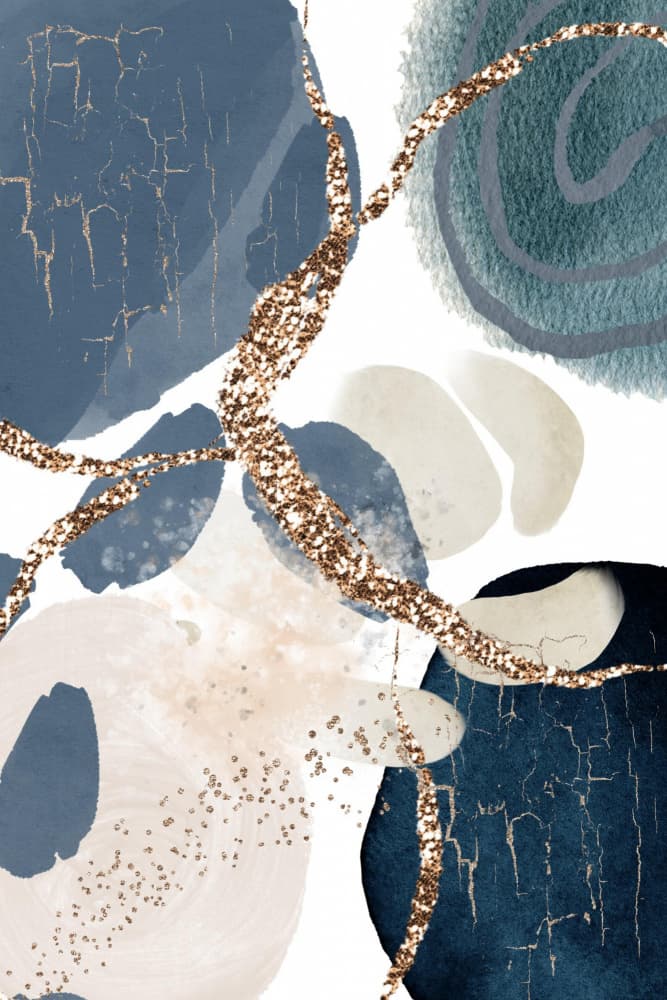 Elegant Abstract Gold by Sally Ann Moss — canvas wall art