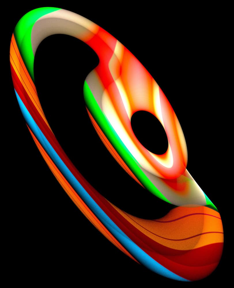 Luminous Fluid Loop by Mystic Number — canvas wall art