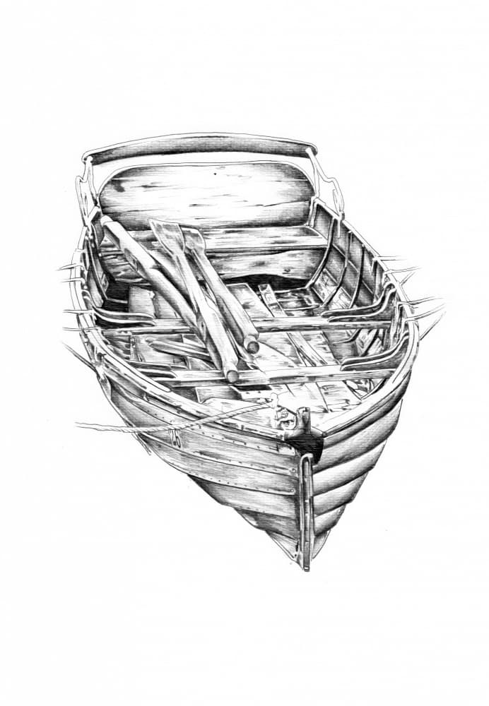 Rustic Old Rowboat by Kulik — canvas wall art