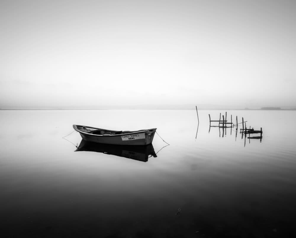 Tranquil Misty Lake by Marco Faria — canvas wall art
