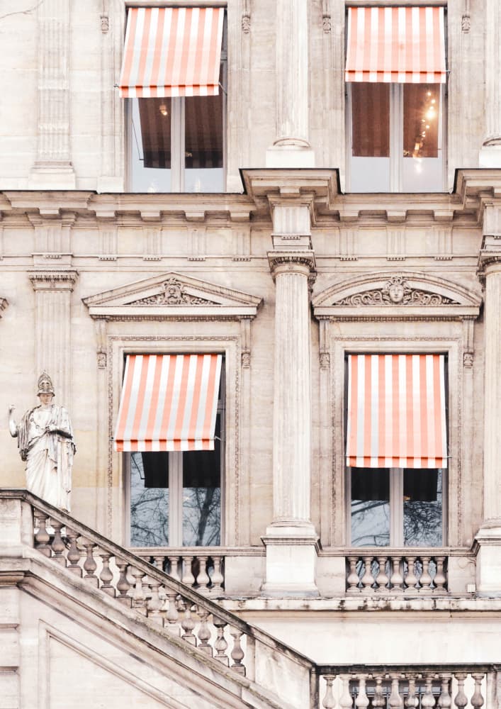 Parisian Striped Awnings by Talitha McQueen — canvas wall art