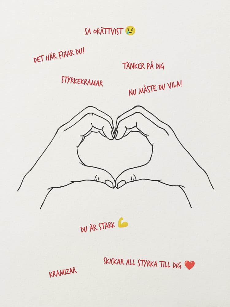 Supportive Heart Hands by Andreas Magnusson — canvas wall art