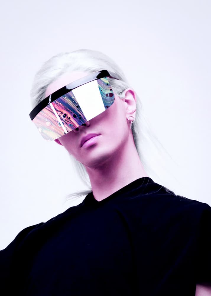 Futuristic Mirrored Portrait by Ariz Rab — canvas wall art