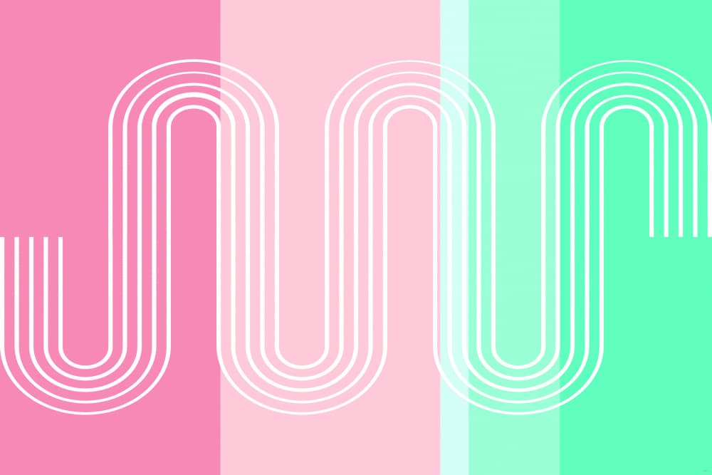 Wavy Pastel Lines by Sue Skellern — canvas wall art