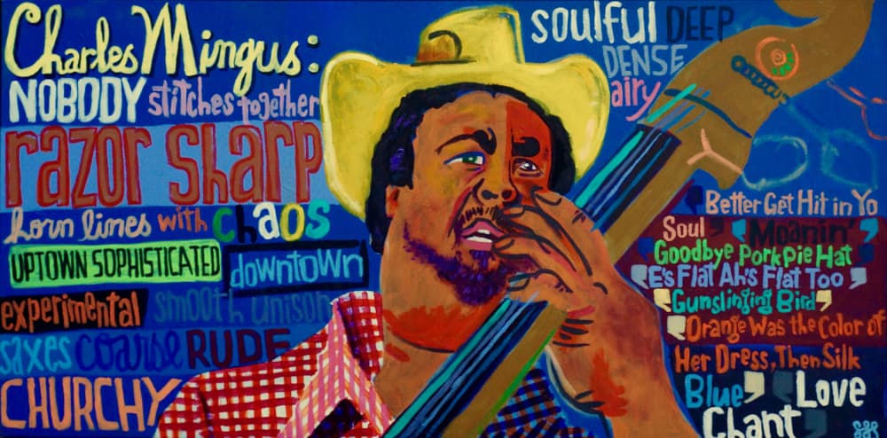 Soulful Jazz Bass Player by Steve Spencer — canvas wall art