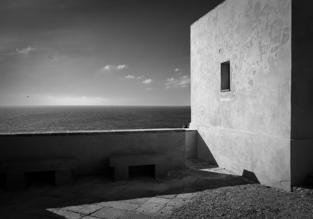 Sunny Coastal Architecture by Luigi Greco — canvas wall art