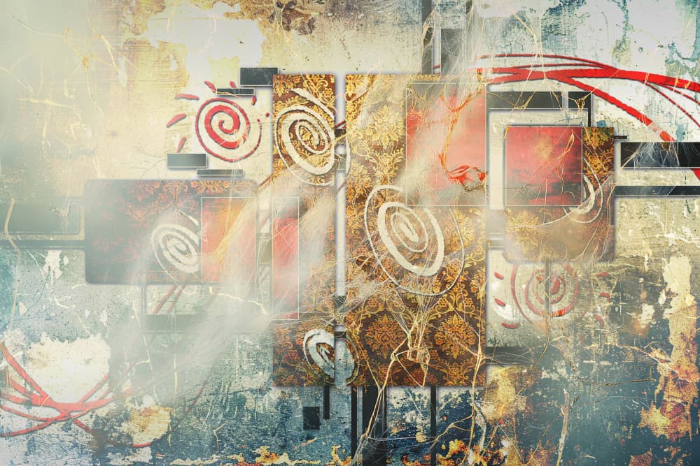 Golden Spiral Abstract by Rafal Kulik — canvas wall art