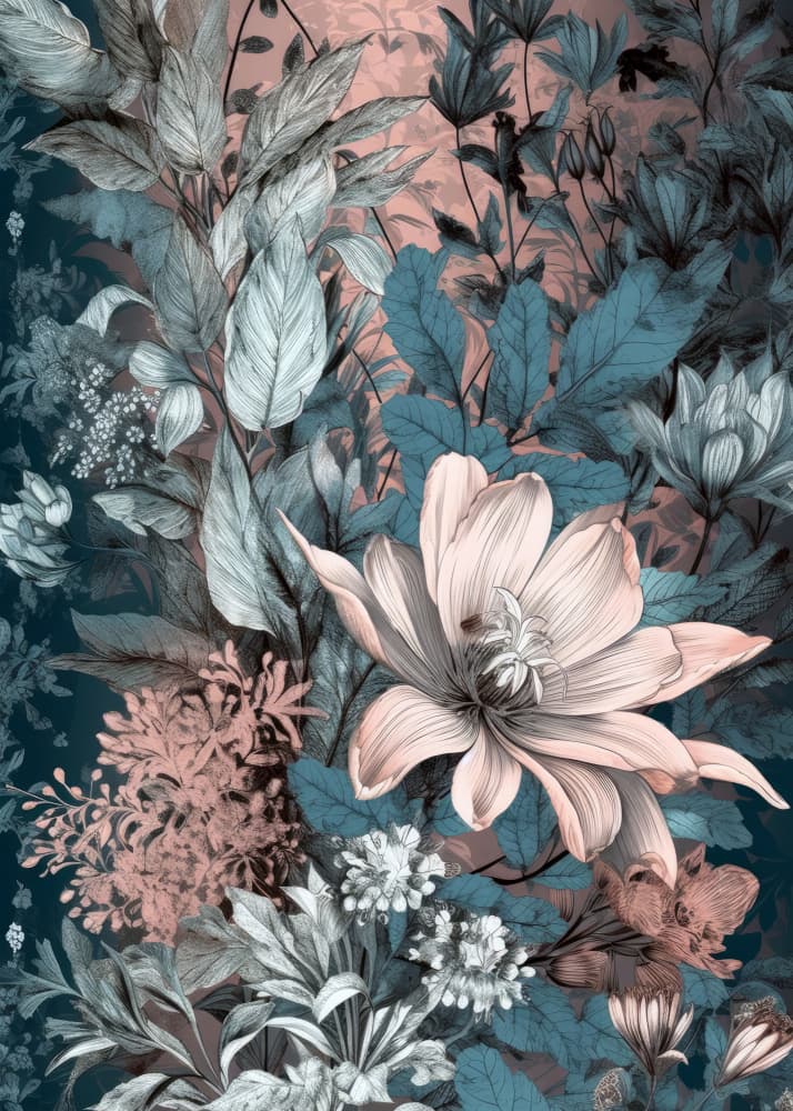 Lush Botanical Bloom by Justyna Jaszke — canvas wall art