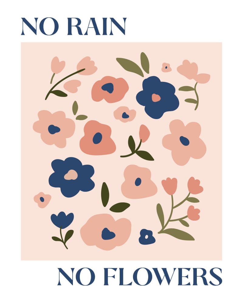 No Rain No Flowers by KsanaKalpa — canvas wall art