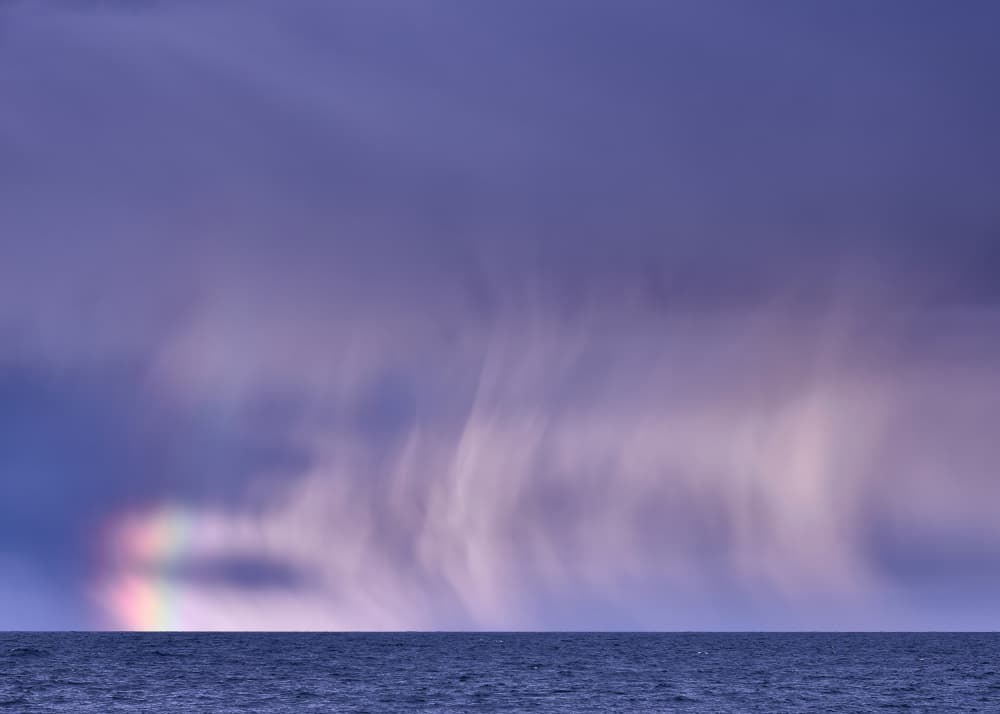 Rainbow Over Stormy Sea by Hamed Bank — canvas wall art