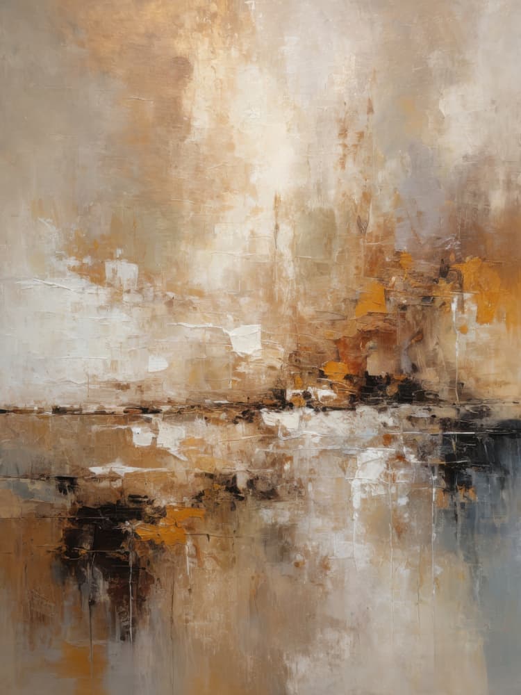 Warm Earth Abstract Horizon by Alpenglow Workshop — canvas wall art