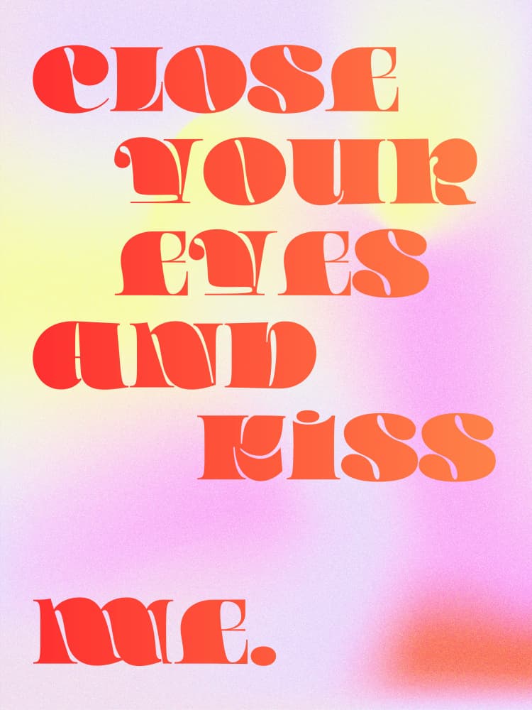 Close Your Eyes Kiss Me by Ohkimiko — canvas wall art