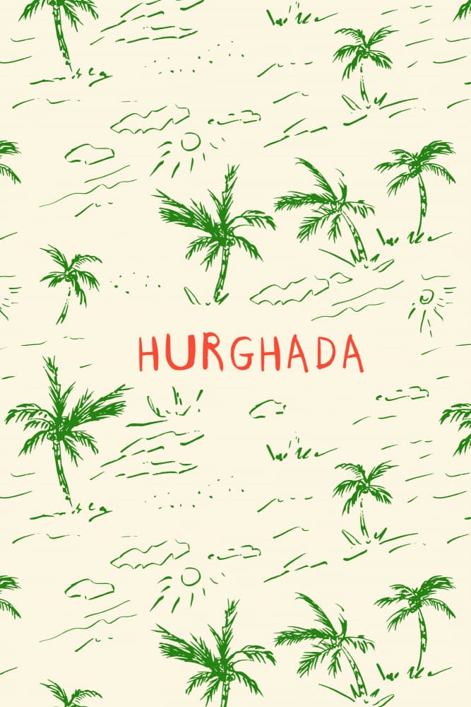 Hurghada Tropical Palms by Treechild — canvas wall art