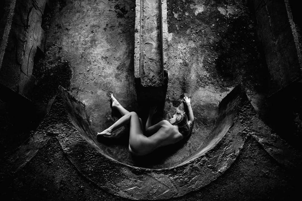 Nude Form in Stone by Ruslan Bolgov — canvas wall art