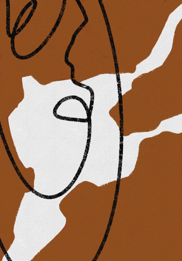 Abstract Line Face by Yuli Saputra — canvas wall art